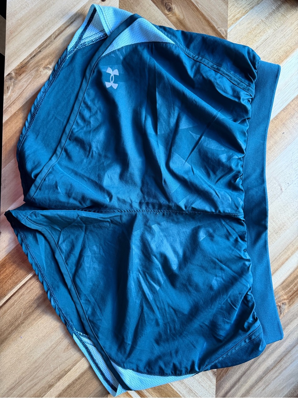 Under Armour Teal Athletic Shorts with Built-In Liner